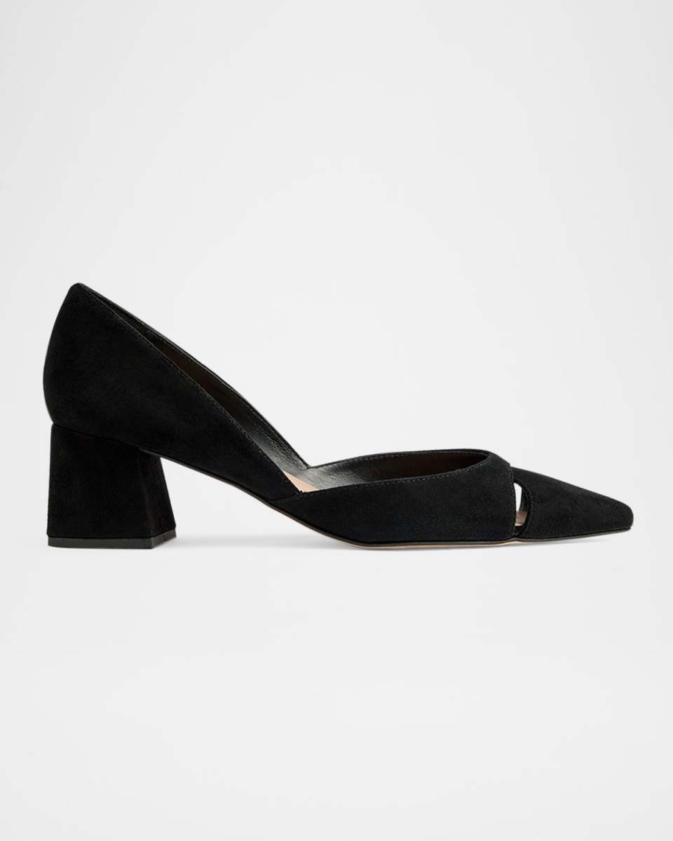 Cecile Cut Out Suede Pumps
